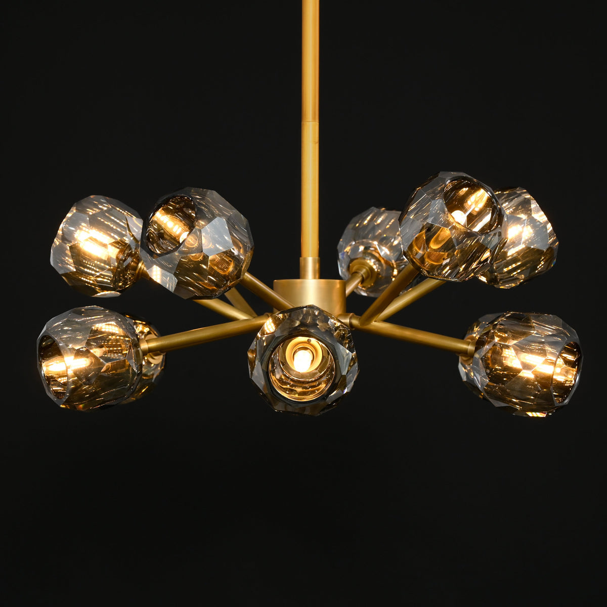 Lumerae 24 Inch Sputnik Globe Smoked Crystal Chandelier