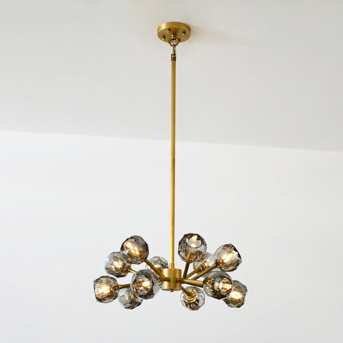 Lumerae 24 Inch Sputnik Globe Smoked Crystal Chandelier