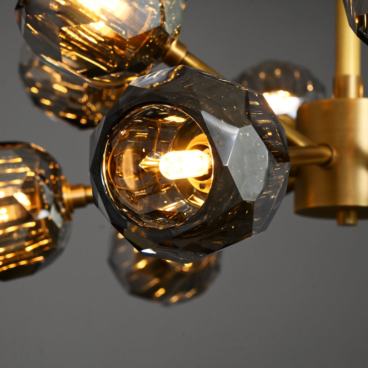 Lumerae 24 Inch Sputnik Globe Smoked Crystal Chandelier