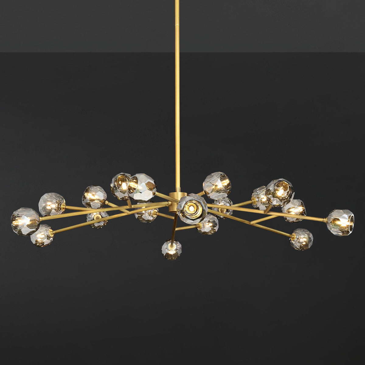 Lumerae 60 Inch Sputnik Globe Smoked Crystal Chandelier