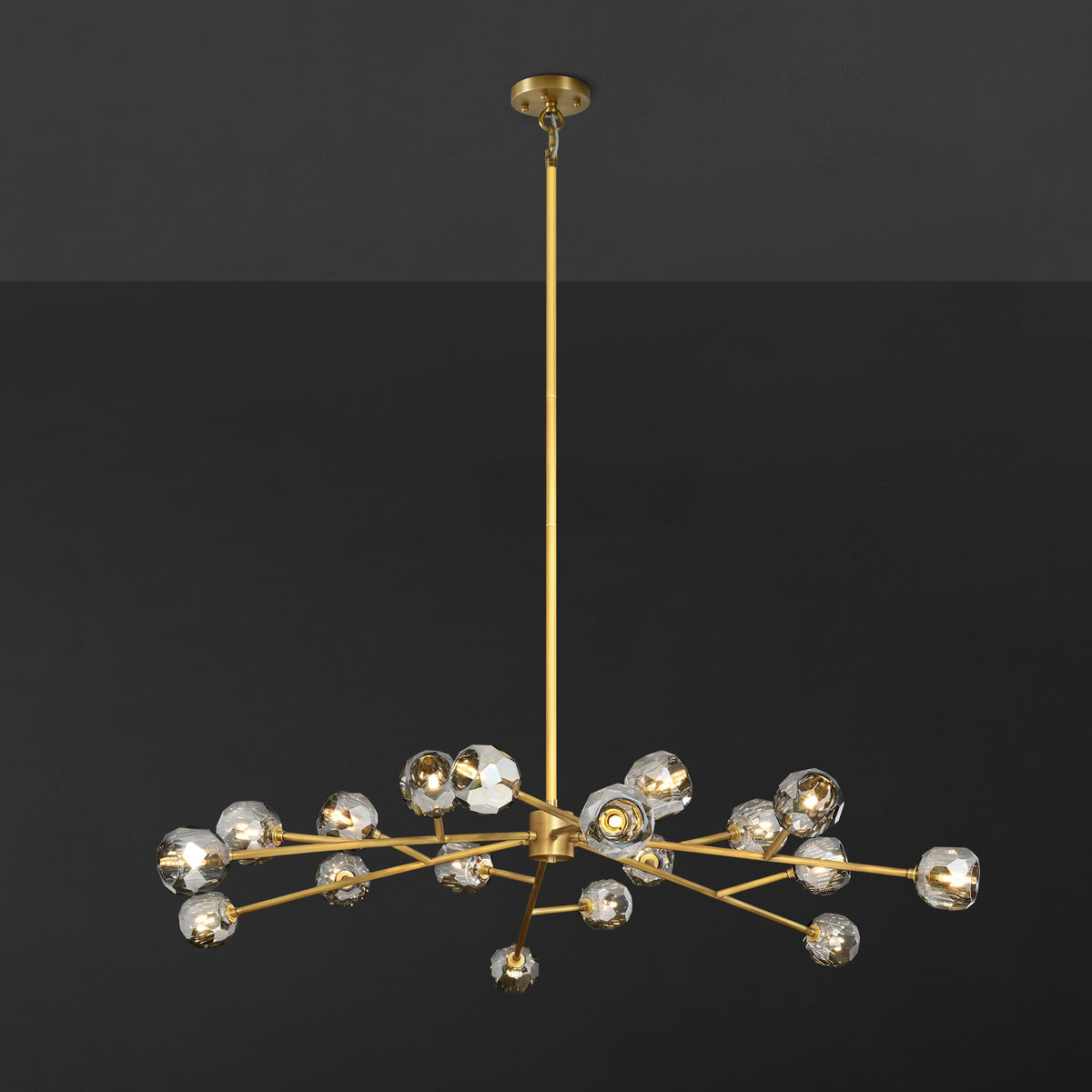 Lumerae 60 Inch Sputnik Globe Smoked Crystal Chandelier