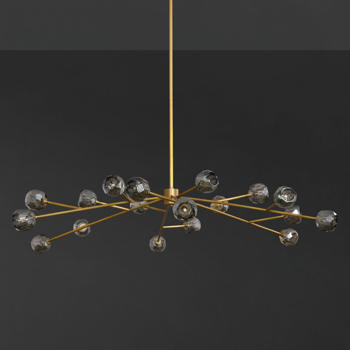 Lumerae 72 Inch Sputnik Globe Smoked Crystal Chandelier