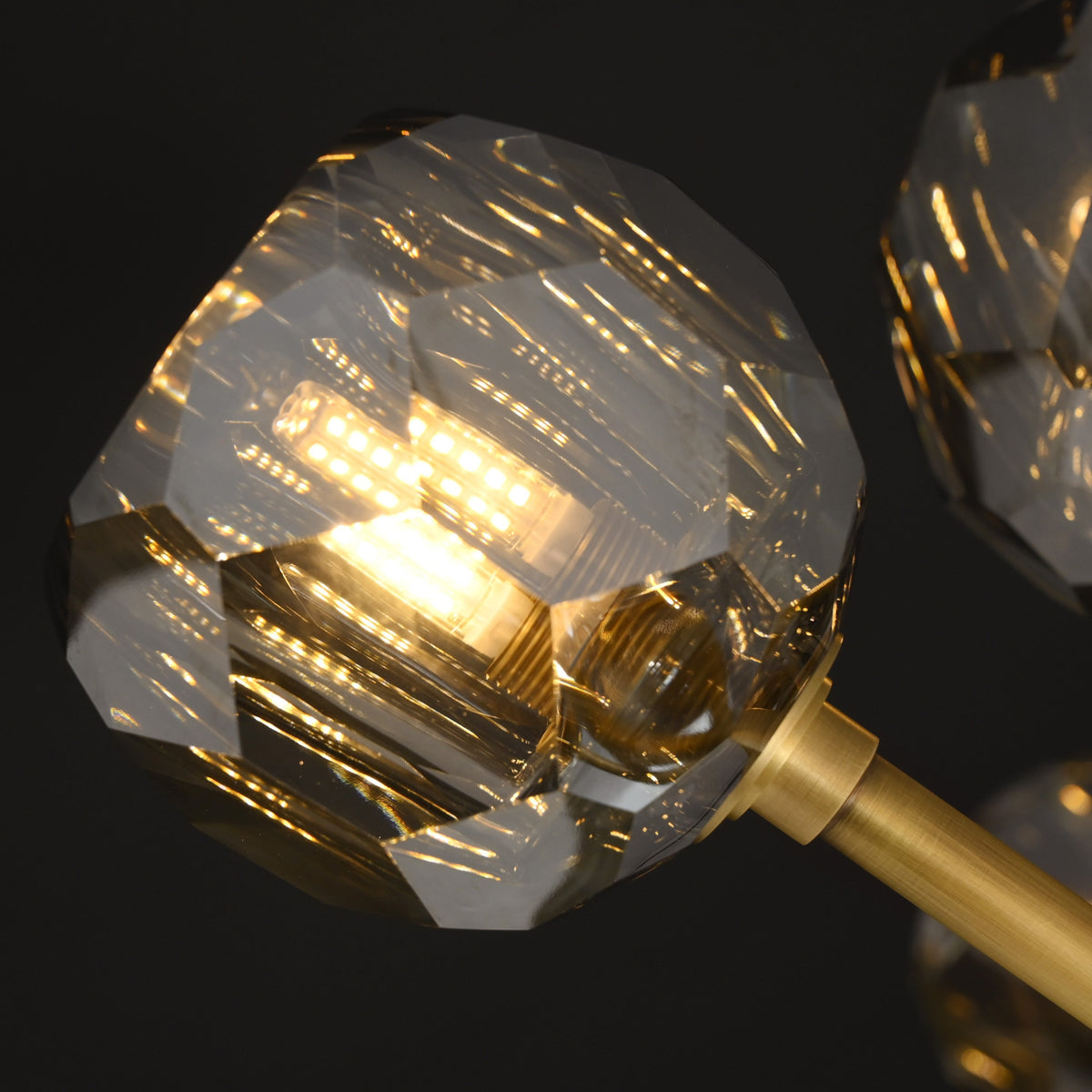 Lumerae 36 Inch Sputnik Globe Smoked Crystal Chandelier