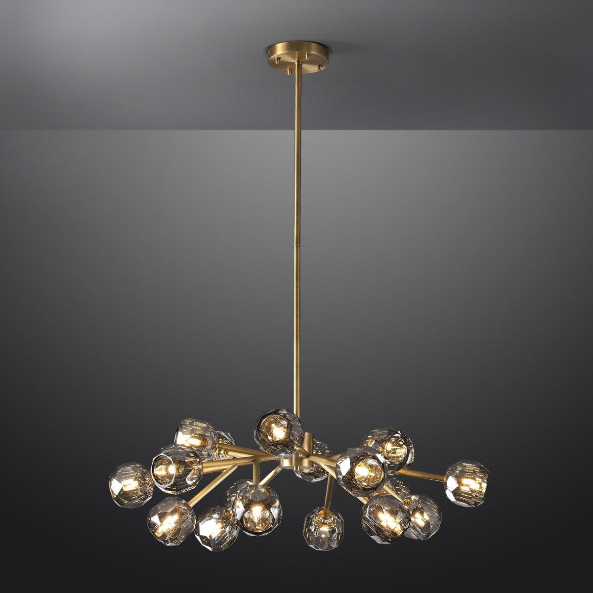 Lumerae 36 Inch Sputnik Globe Smoked Crystal Chandelier