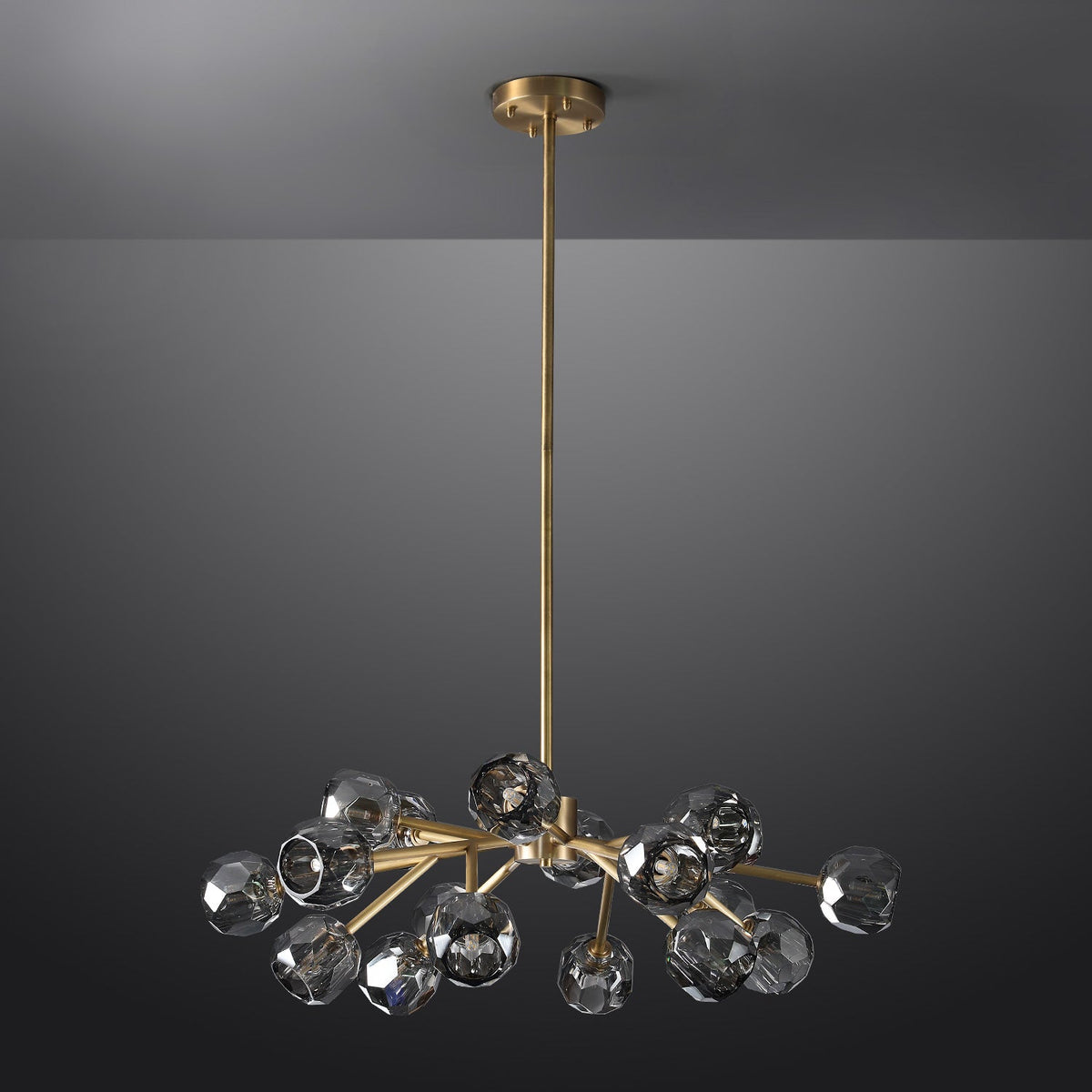 Lumerae 36 Inch Sputnik Globe Smoked Crystal Chandelier