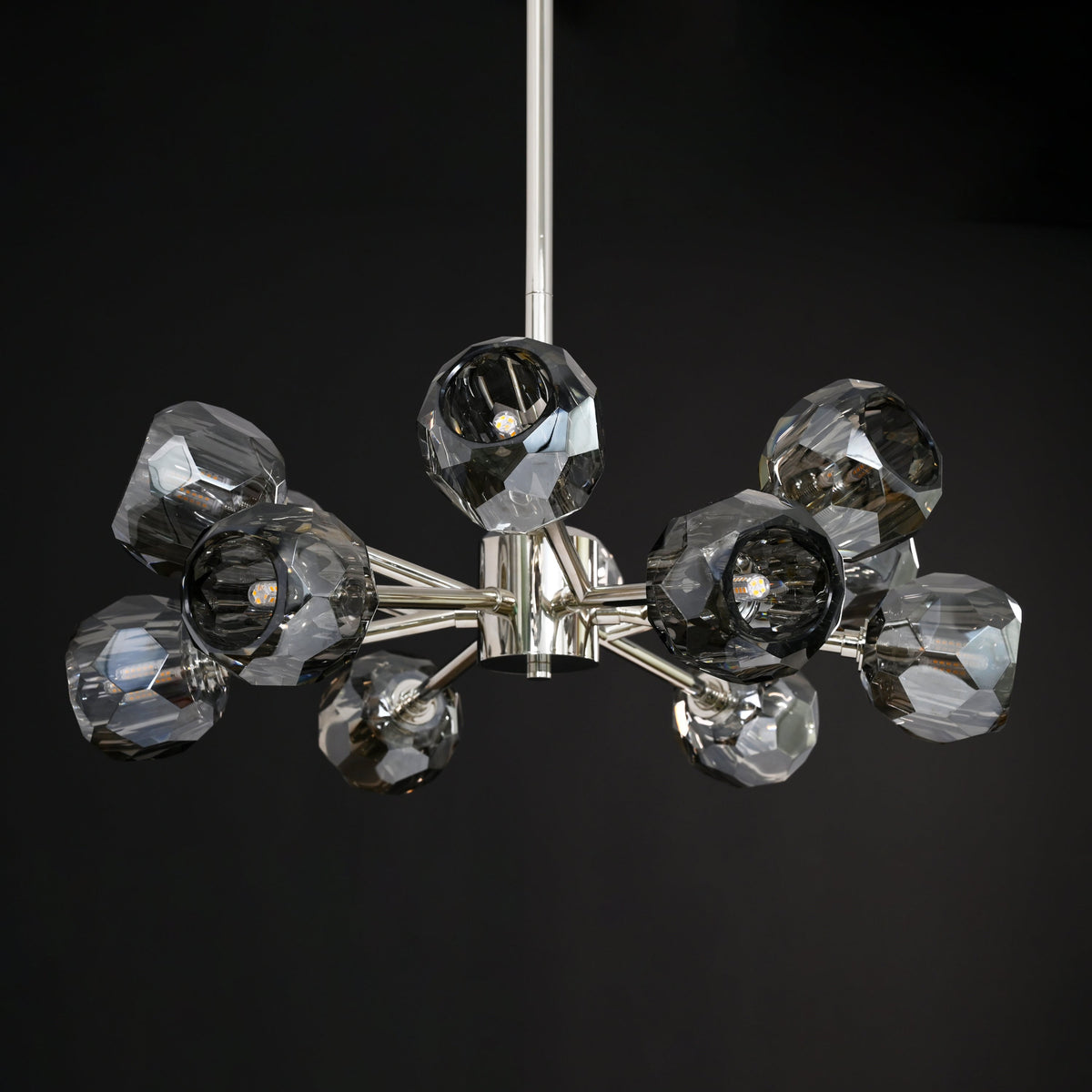 Lumerae 24 Inch Sputnik Globe Smoked Crystal Chandelier