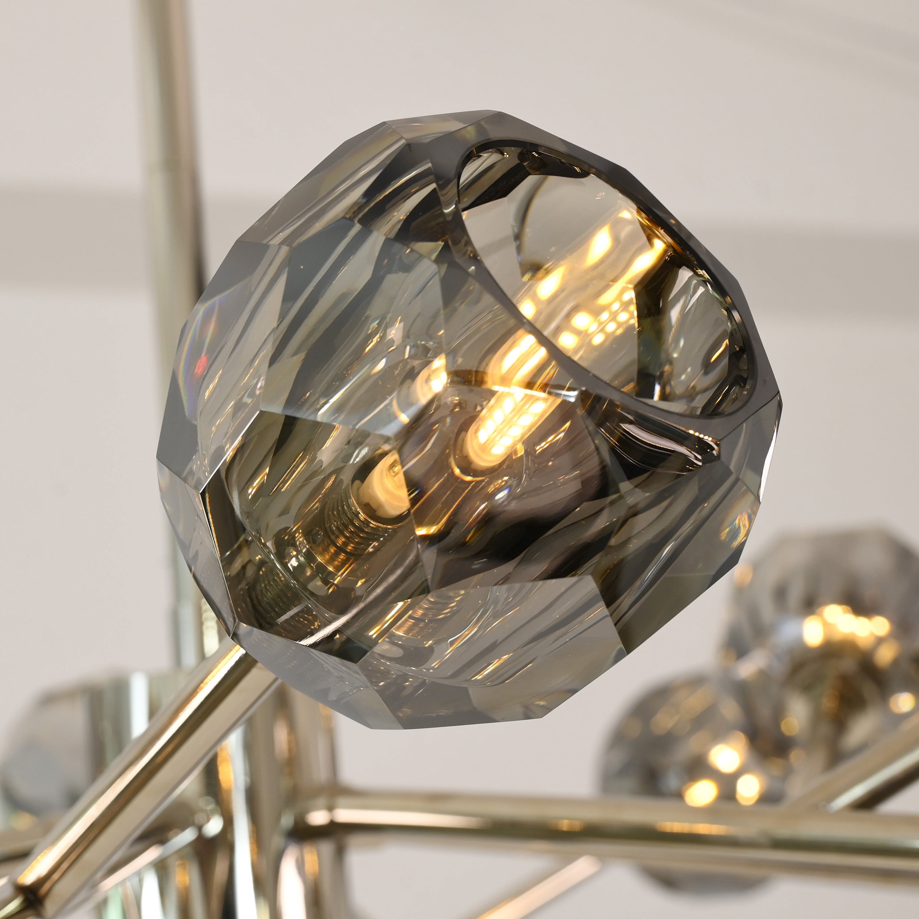 Lumerae 48 Inch Sputnik Globe Smoked Crystal Chandelier