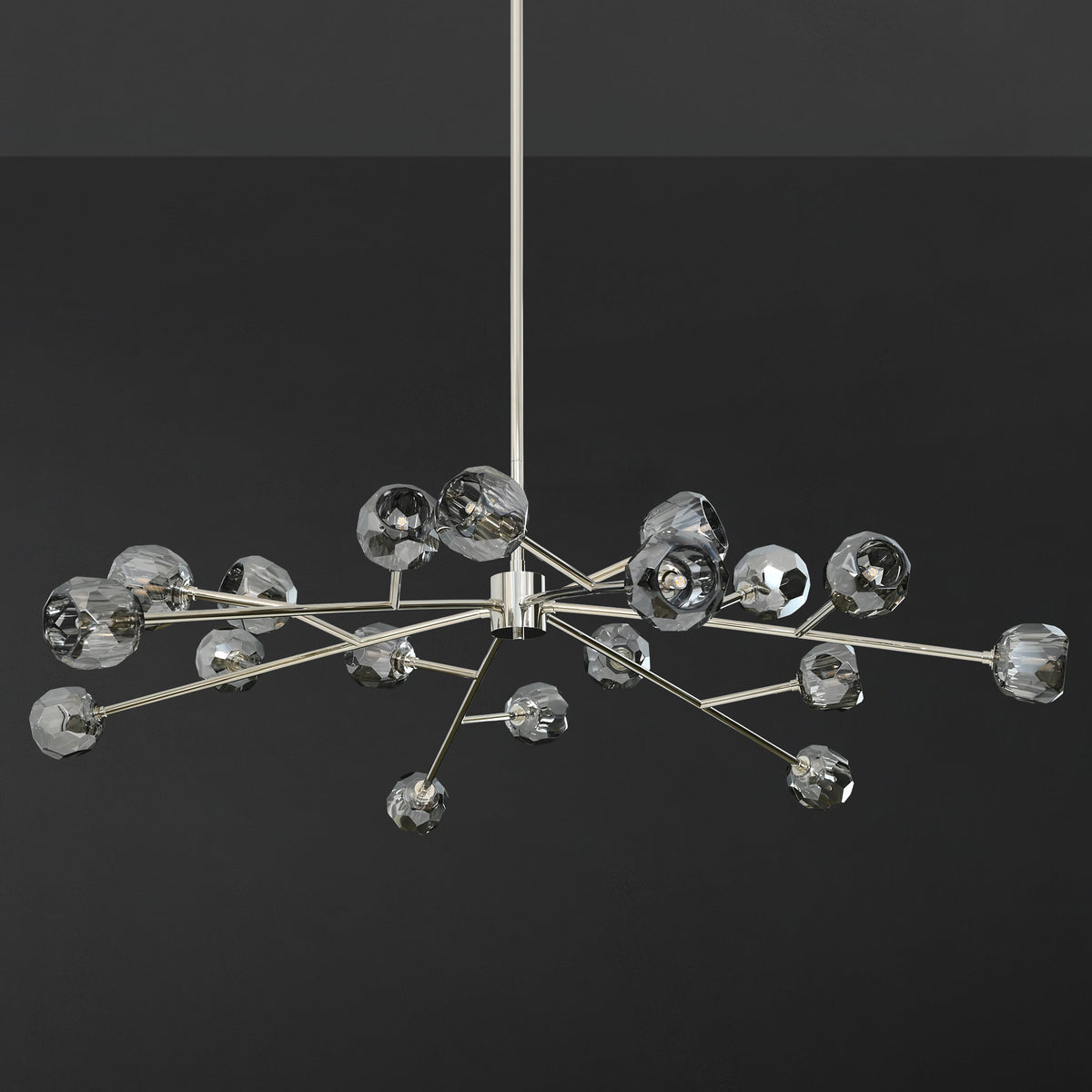 Lumerae 60 Inch Sputnik Globe Smoked Crystal Chandelier