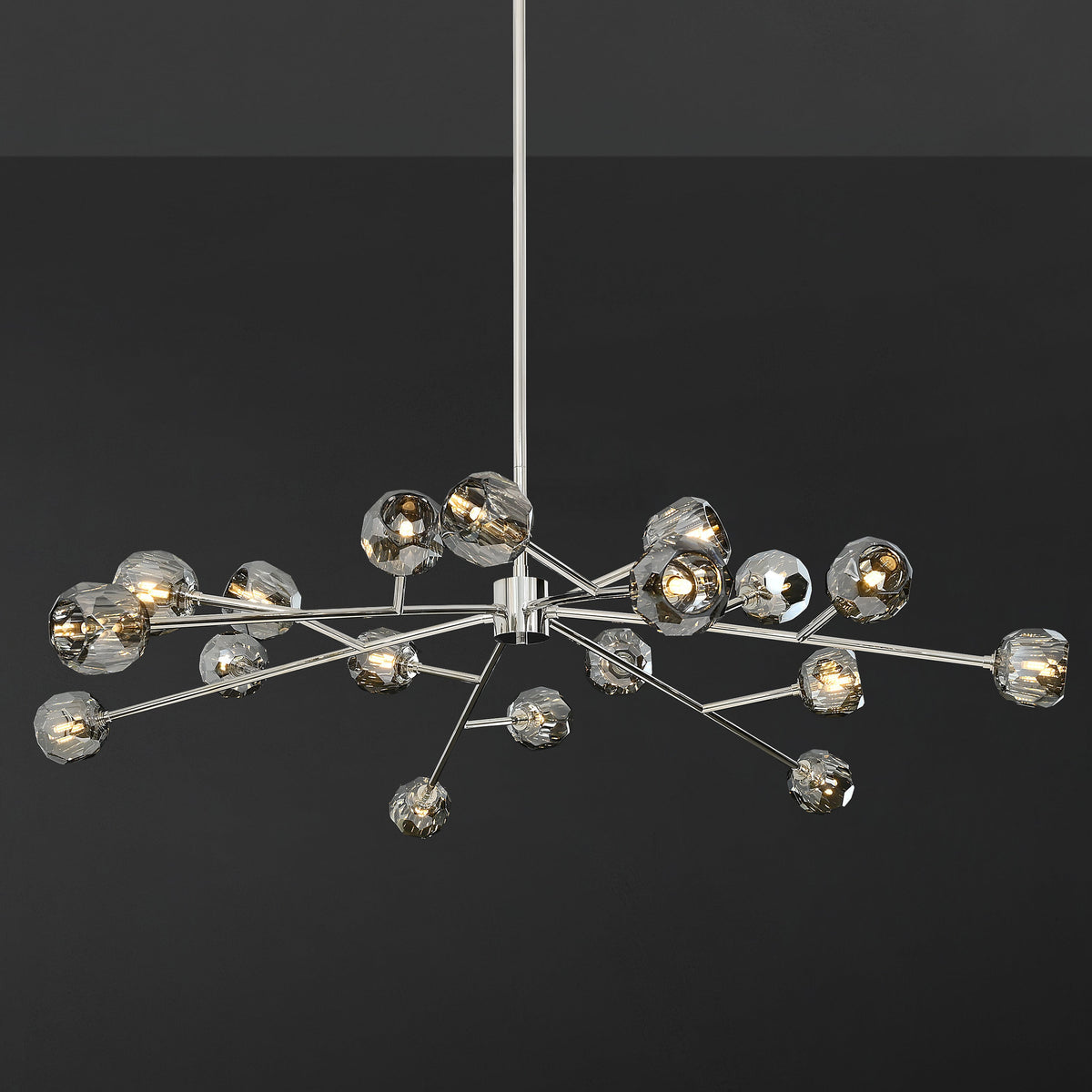 Lumerae 60 Inch Sputnik Globe Smoked Crystal Chandelier