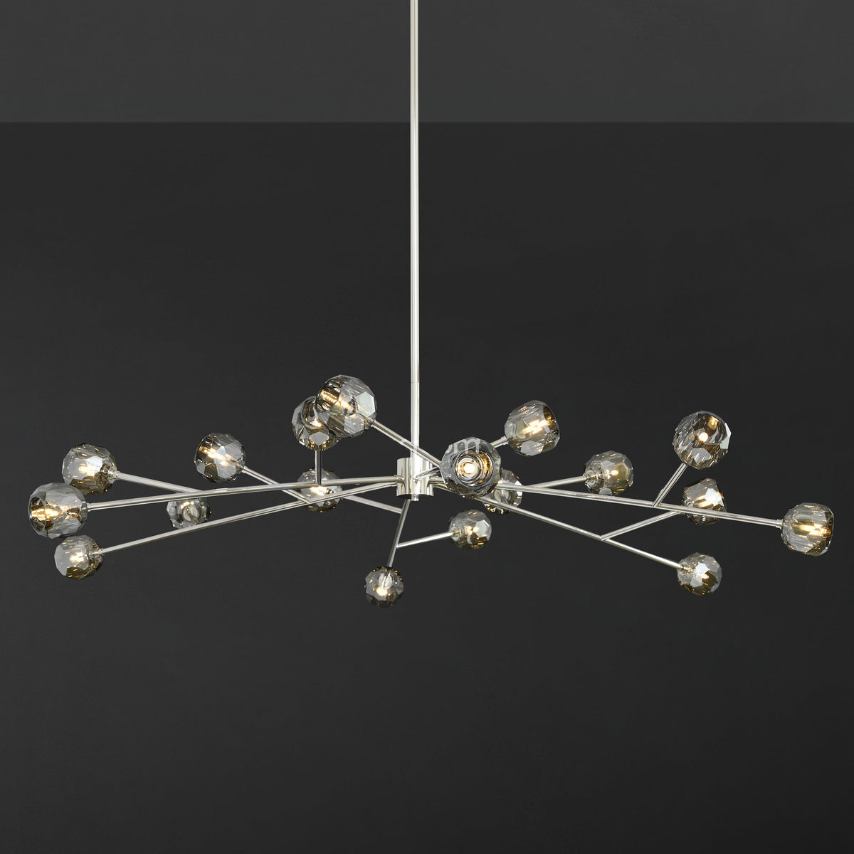 Lumerae 72 Inch Sputnik Globe Smoked Crystal Chandelier
