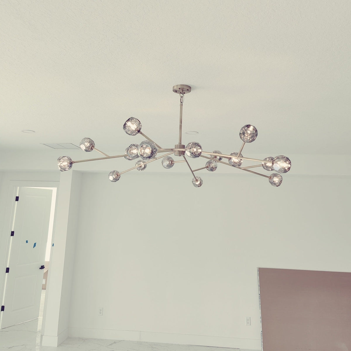 Lumerae 72 Inch Sputnik Globe Smoked Crystal Chandelier