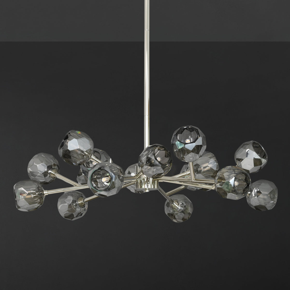 Lumerae 36 Inch Sputnik Globe Smoked Crystal Chandelier