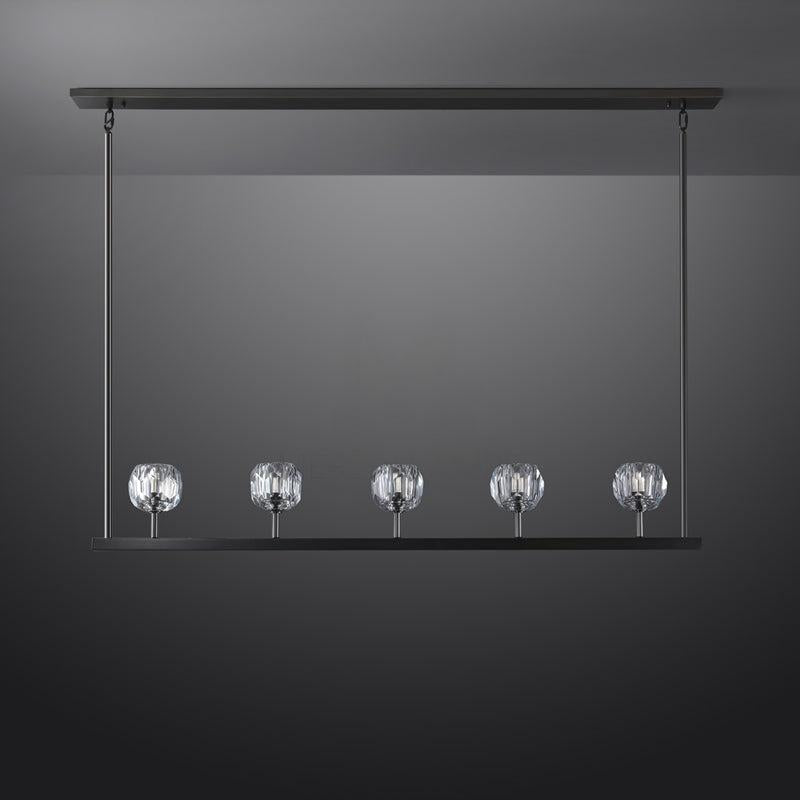 Lumerae 48 Inch Globe Crystal Linear Chandelier