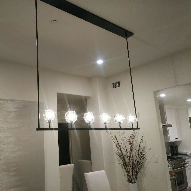 Lumerae 60 Inch Globe Crystal Linear Chandelier