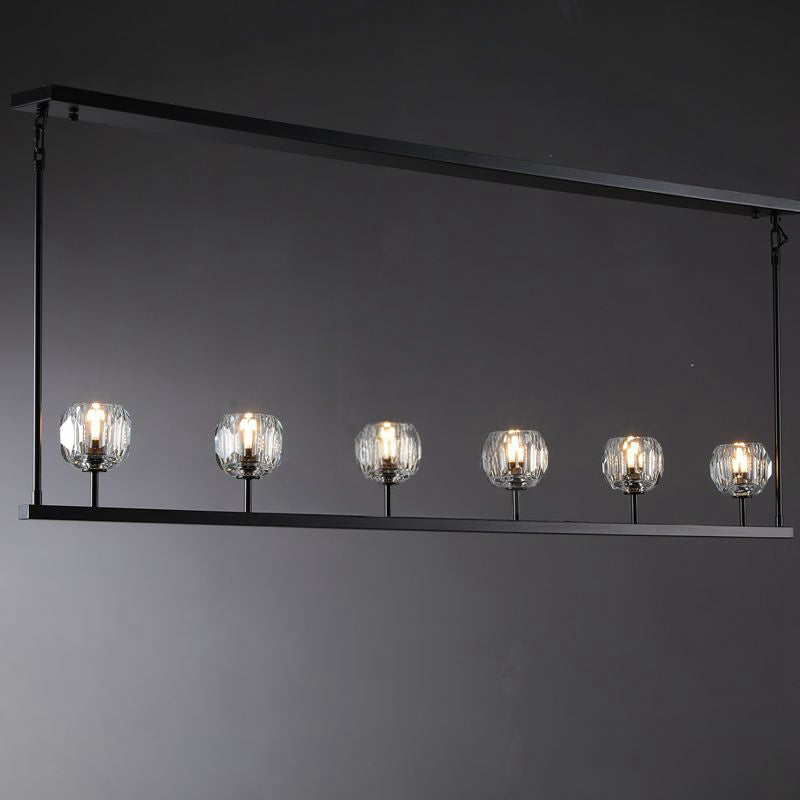 Lumerae 60 Inch Globe Crystal Linear Chandelier