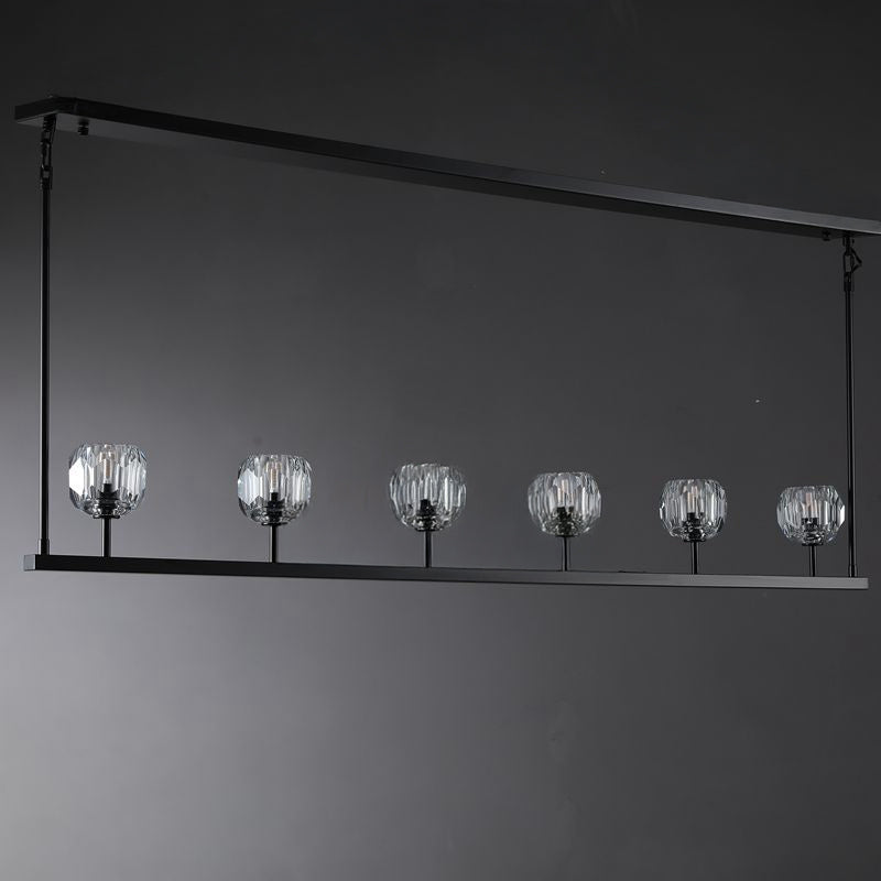 Lumerae 60 Inch Globe Crystal Linear Chandelier