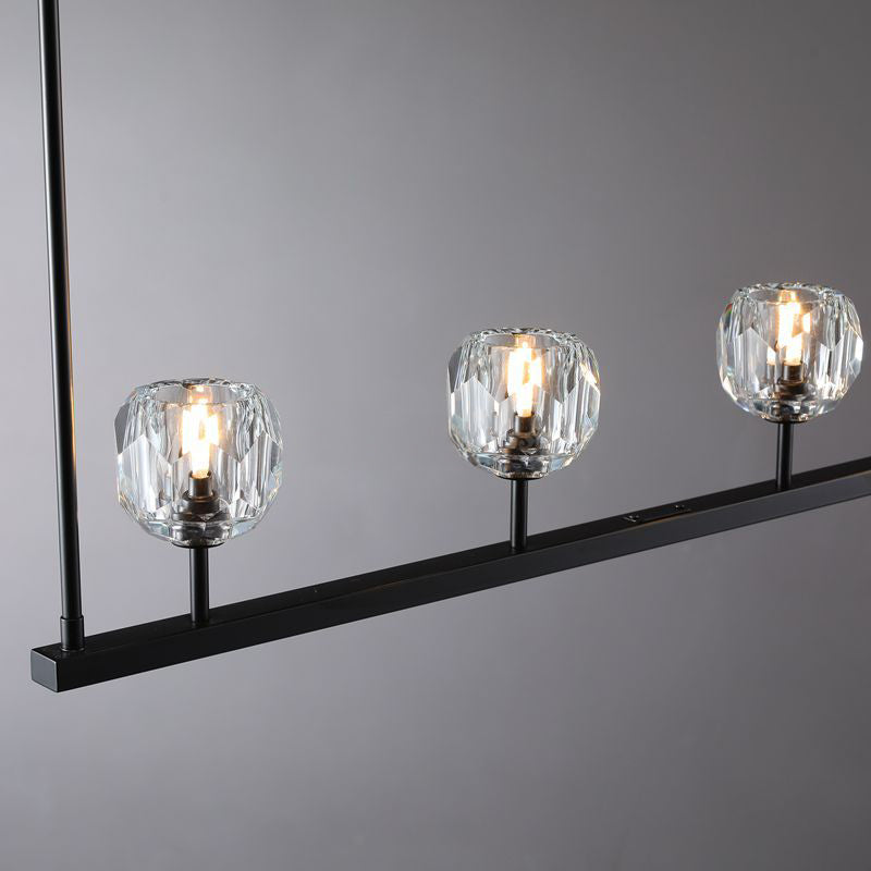 Lumerae 60 Inch Globe Crystal Linear Chandelier