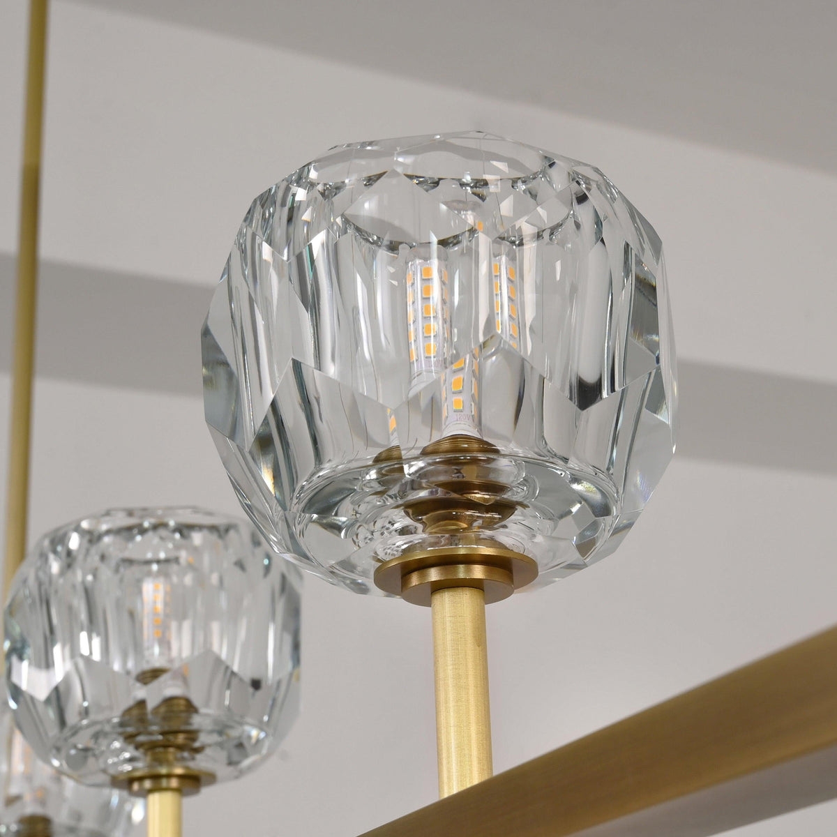 Lumerae 48 Inch Globe Crystal Linear Chandelier