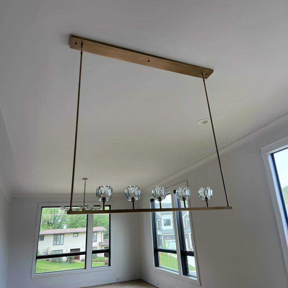 Lumerae 48 Inch Globe Crystal Linear Chandelier