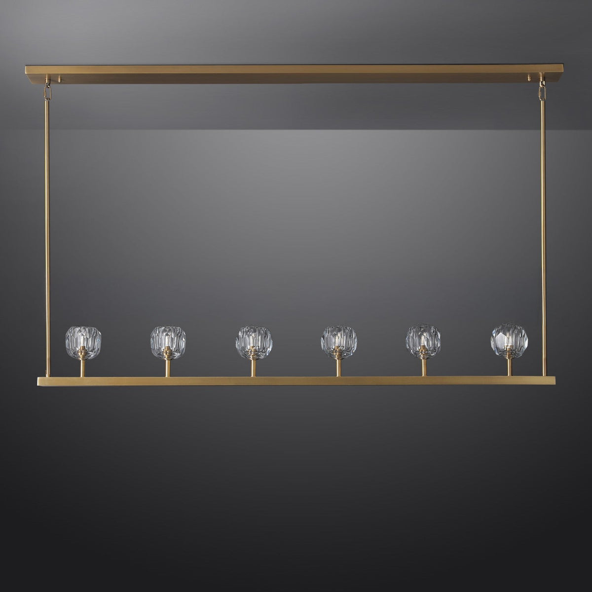 Lumerae 60 Inch Globe Crystal Linear Chandelier