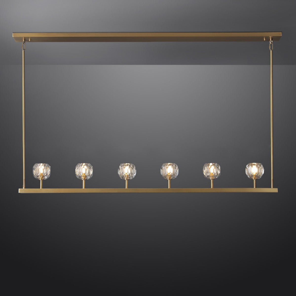 Lumerae 60 Inch Globe Crystal Linear Chandelier