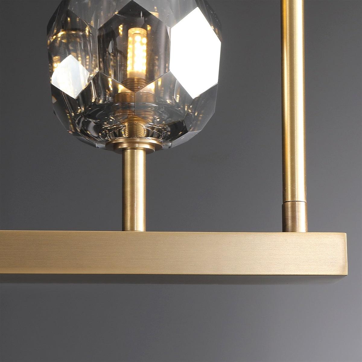 Lumerae 48 Inch Globe Smoked Crystal Linear Chandelier