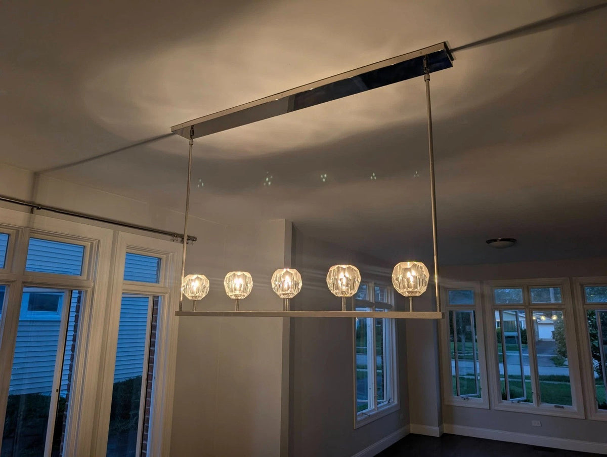 Lumerae 48 Inch Globe Crystal Linear Chandelier