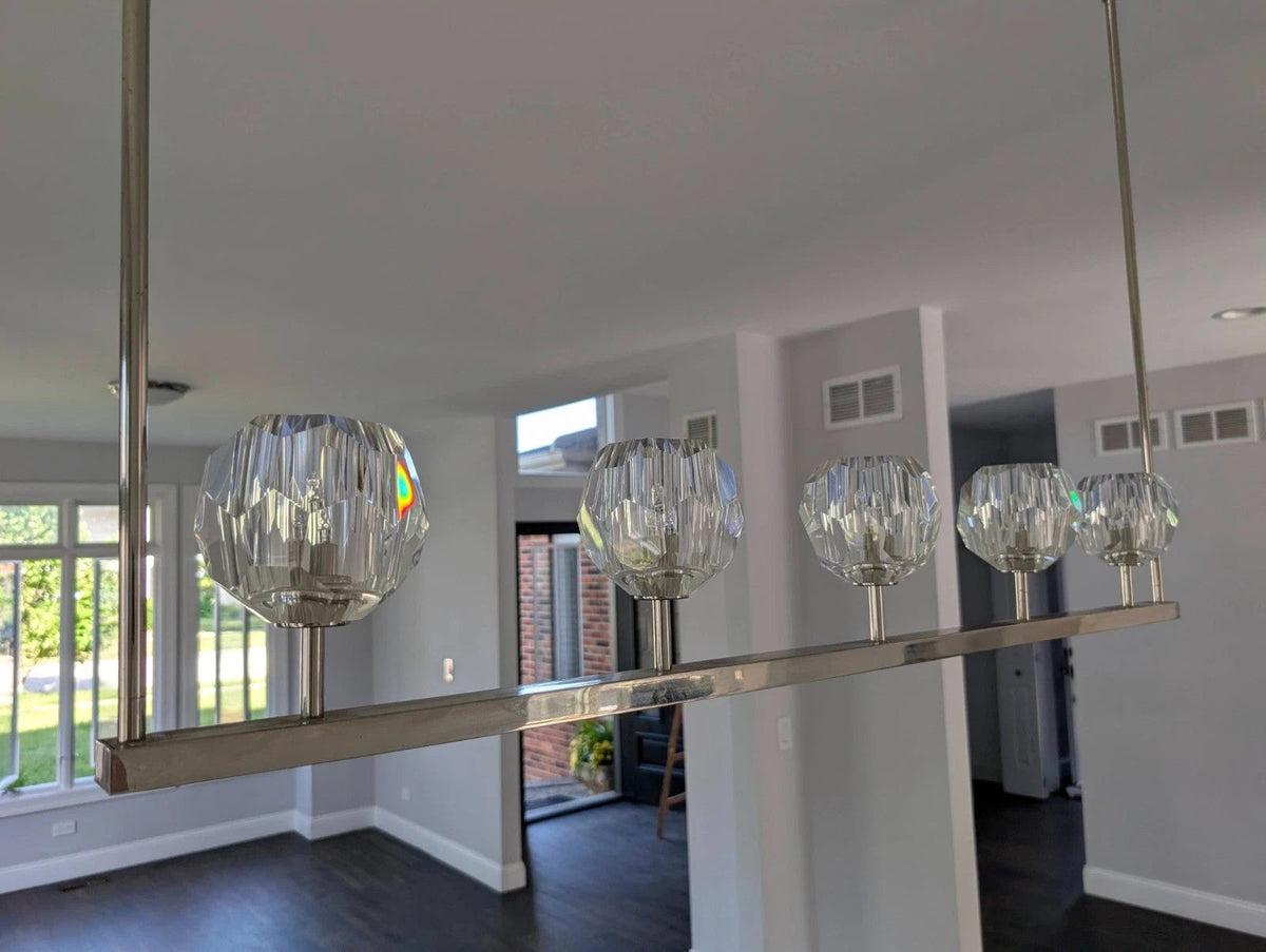 Lumerae 48 Inch Globe Crystal Linear Chandelier