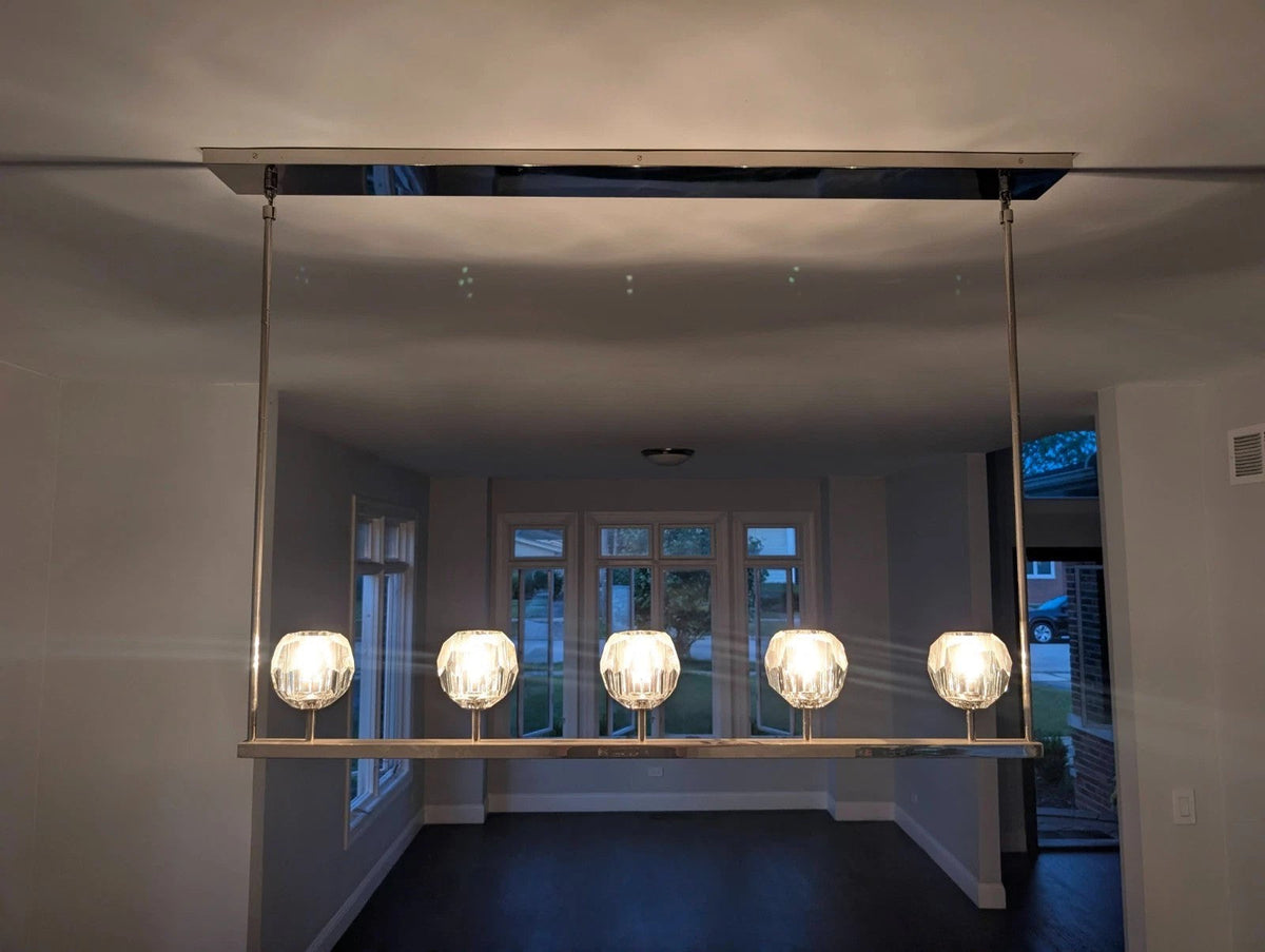 Lumerae 48 Inch Globe Crystal Linear Chandelier