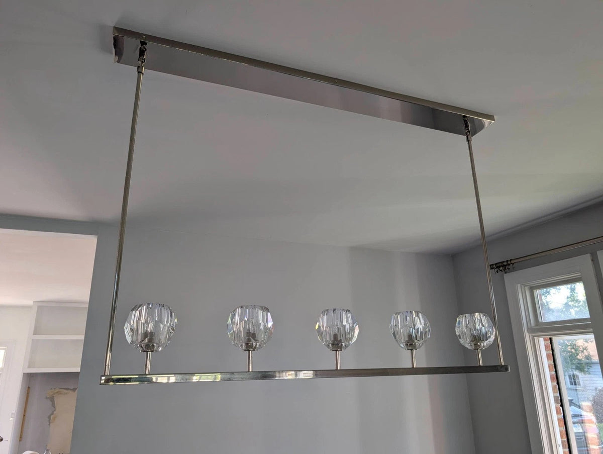 Lumerae 48 Inch Globe Crystal Linear Chandelier
