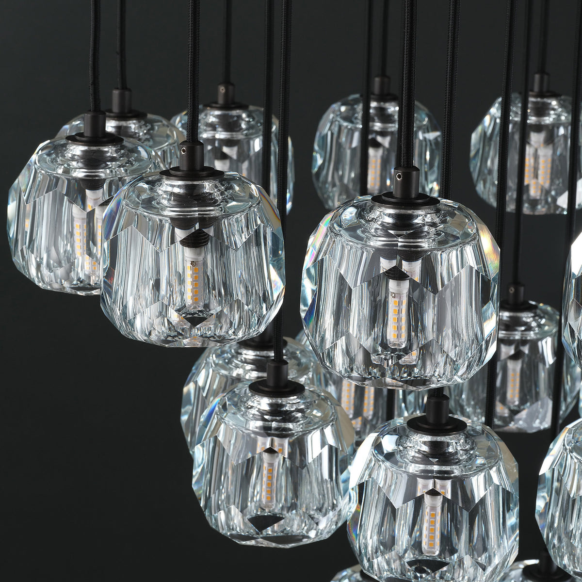 Lumerae 24 Inch Globe Crystal Cascading Chandelier
