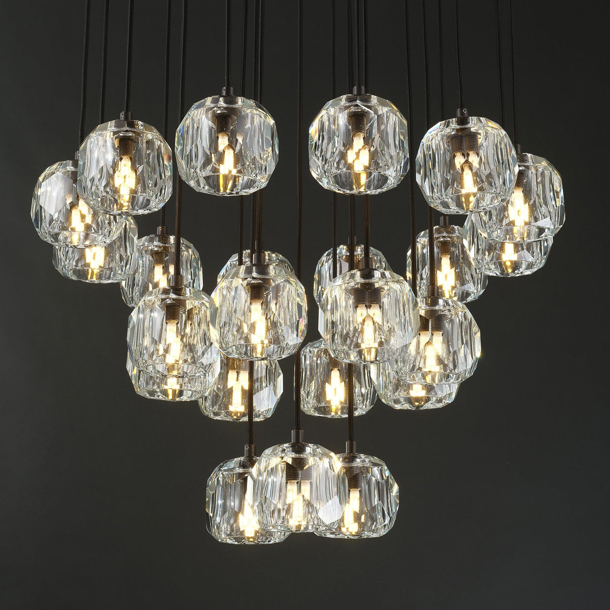 Lumerae 24 Inch Globe Crystal Cascading Chandelier