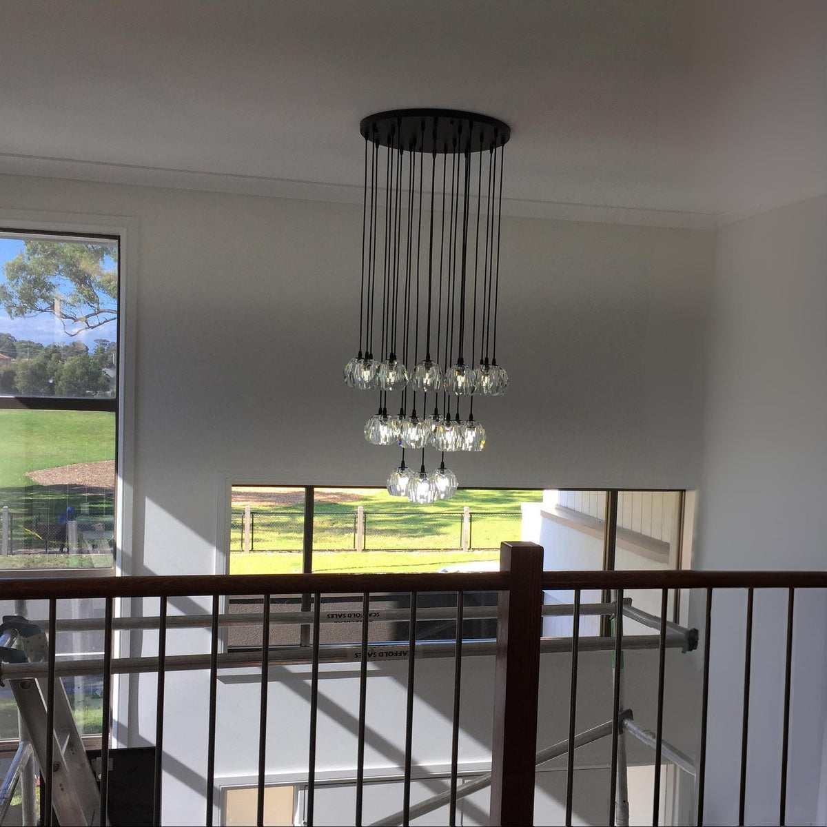 Lumerae 24 Inch Globe Crystal Cascading Chandelier