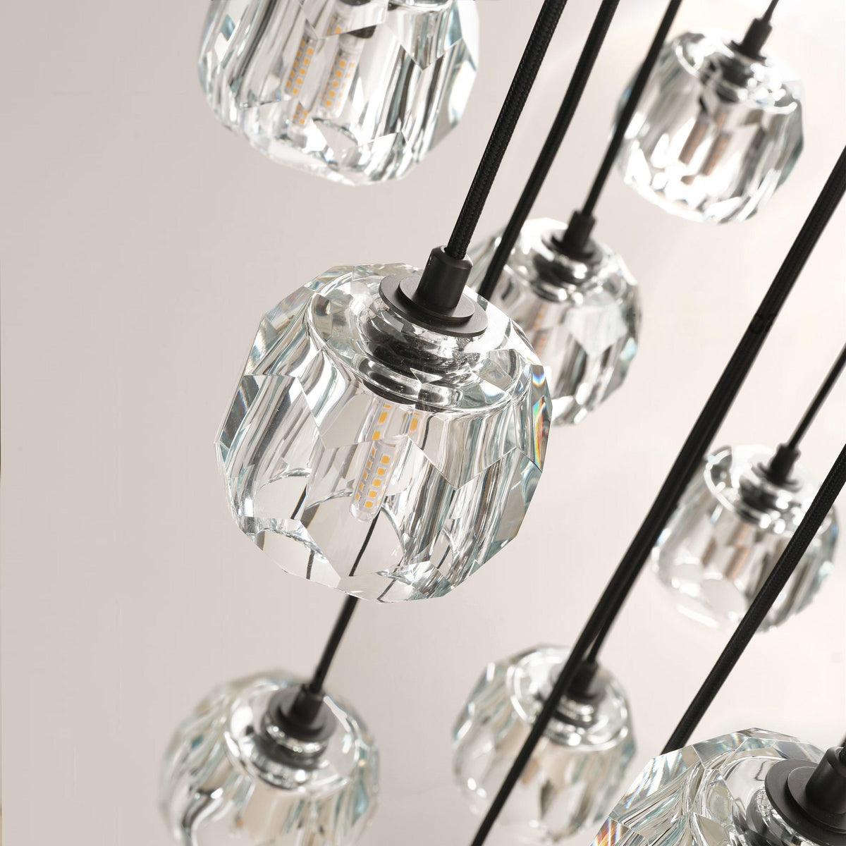Lumerae 40 Inch Globe Crystal Cascading Chandelier