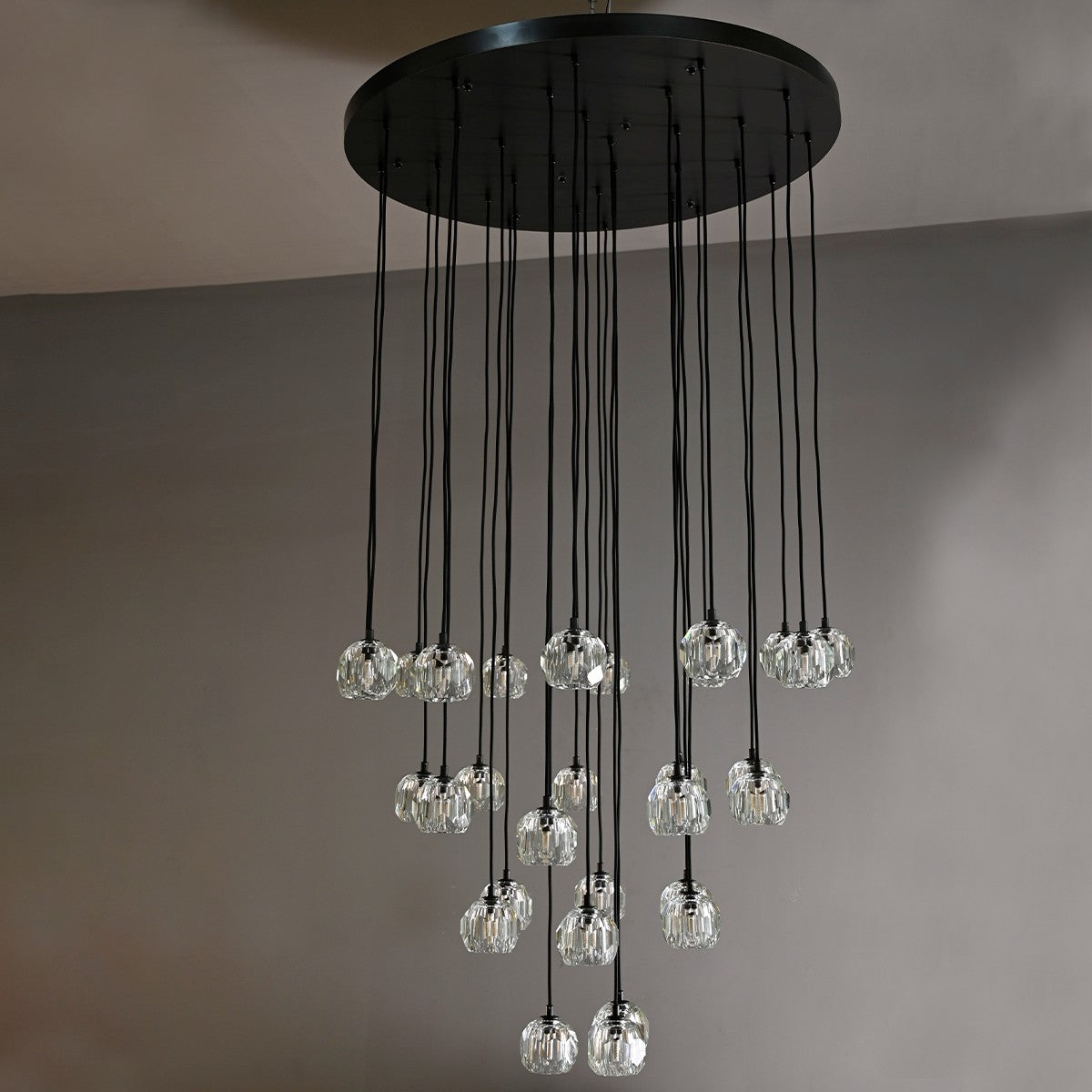 Lumerae 30 Inch Globe Crystal Cascading Chandelier