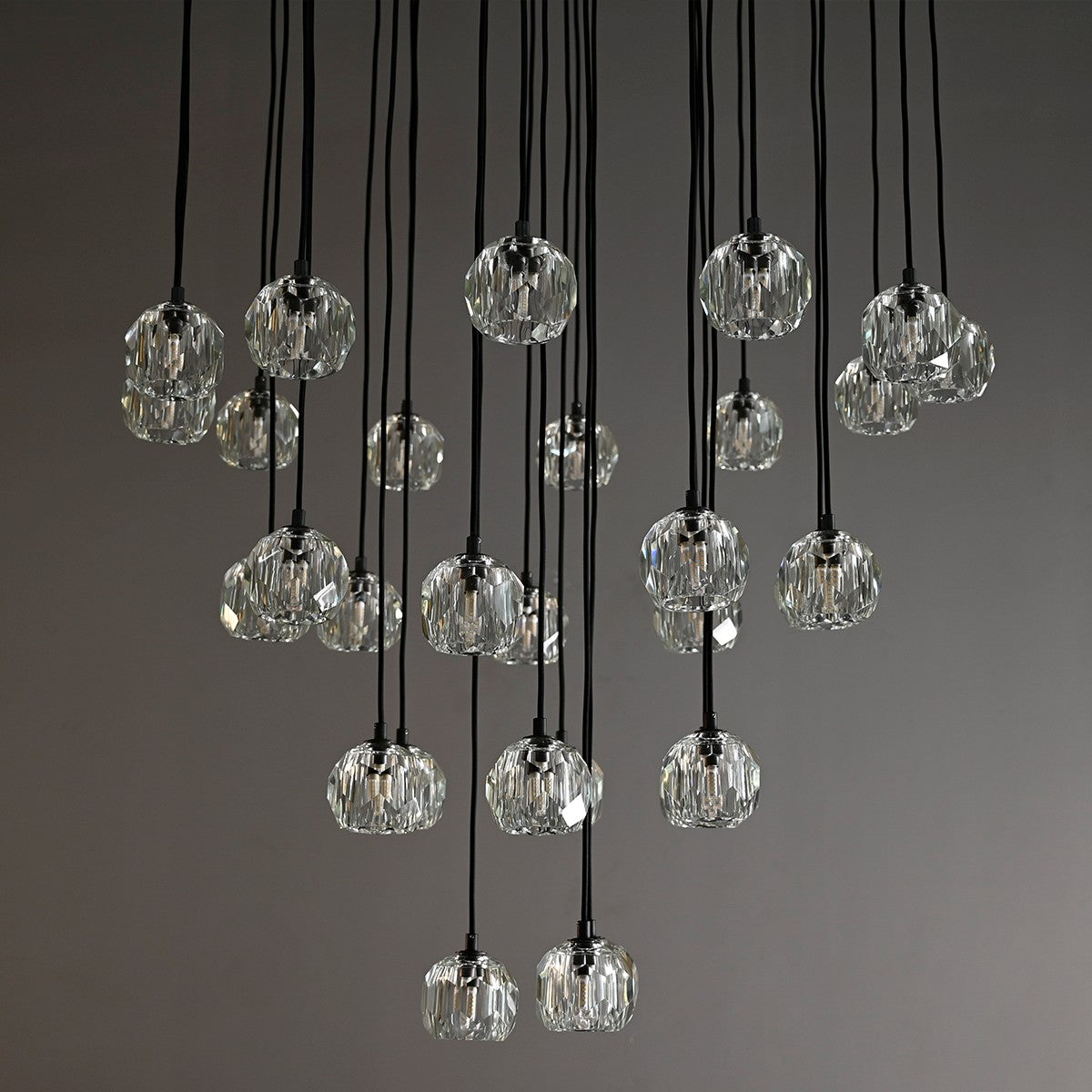 Lumerae 30 Inch Globe Crystal Cascading Chandelier