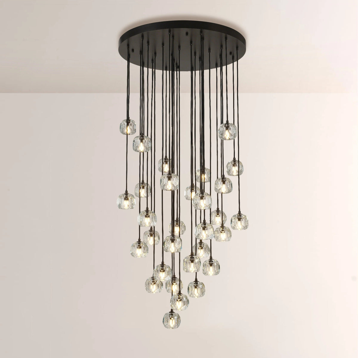 Lumerae 30 Inch Globe Crystal Cascading Chandelier