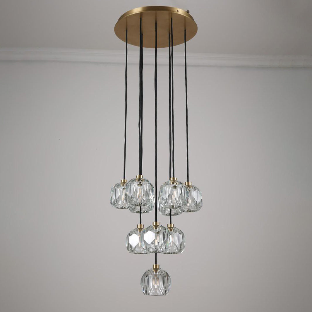 Lumerae 14 Inch Globe Crystal Cascading Chandelier