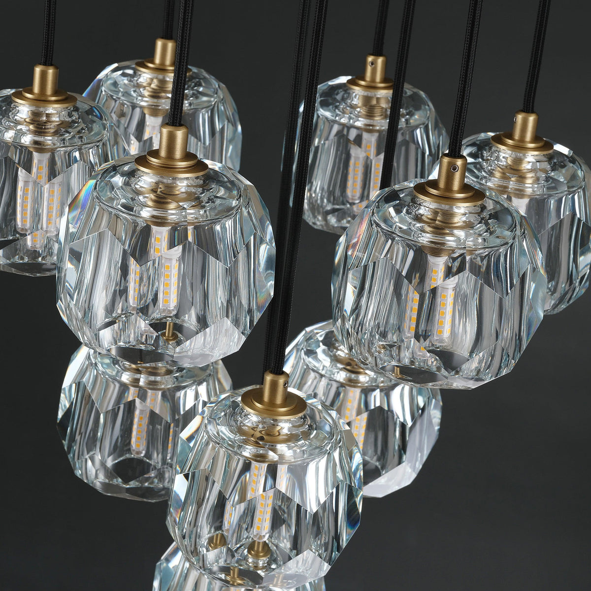 Lumerae 14 Inch Globe Crystal Cascading Chandelier