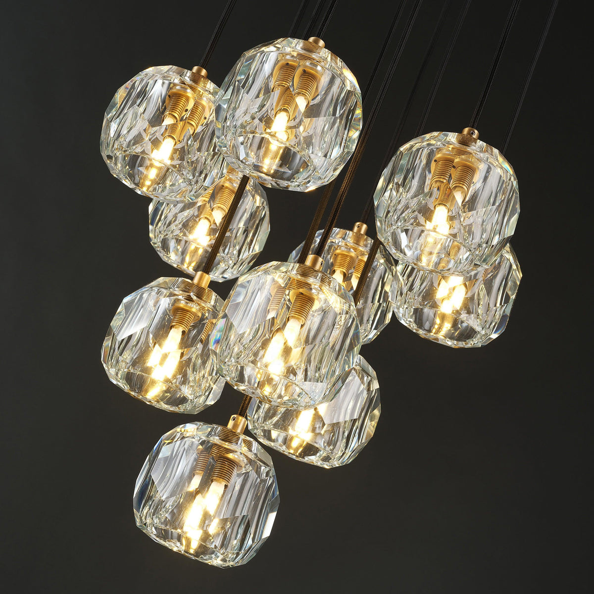 Lumerae 14 Inch Globe Crystal Cascading Chandelier