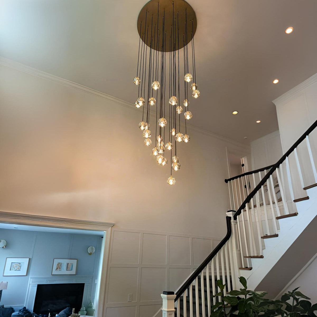 Lumerae 40 Inch Globe Crystal Cascading Chandelier