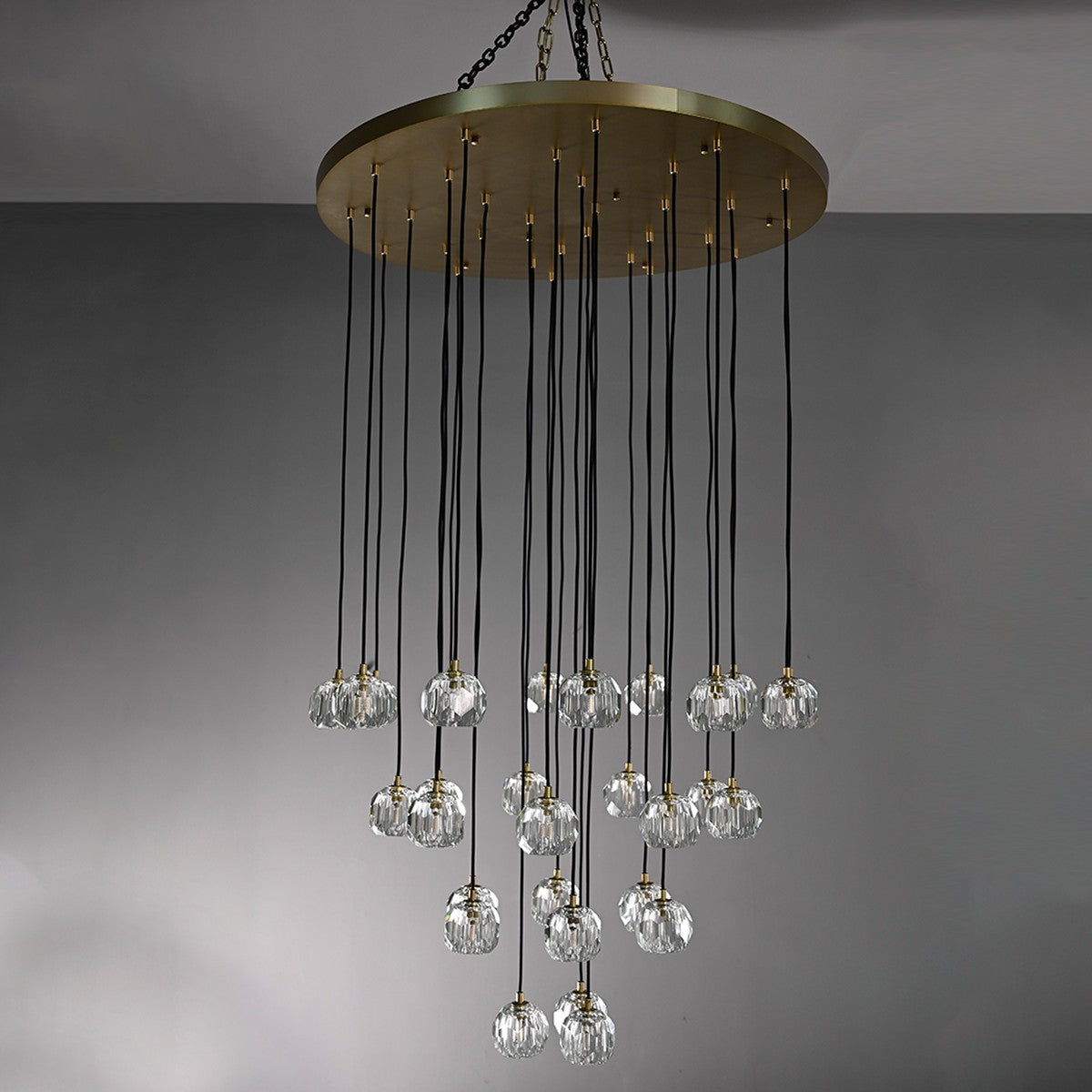 Lumerae 30 Inch Globe Crystal Cascading Chandelier