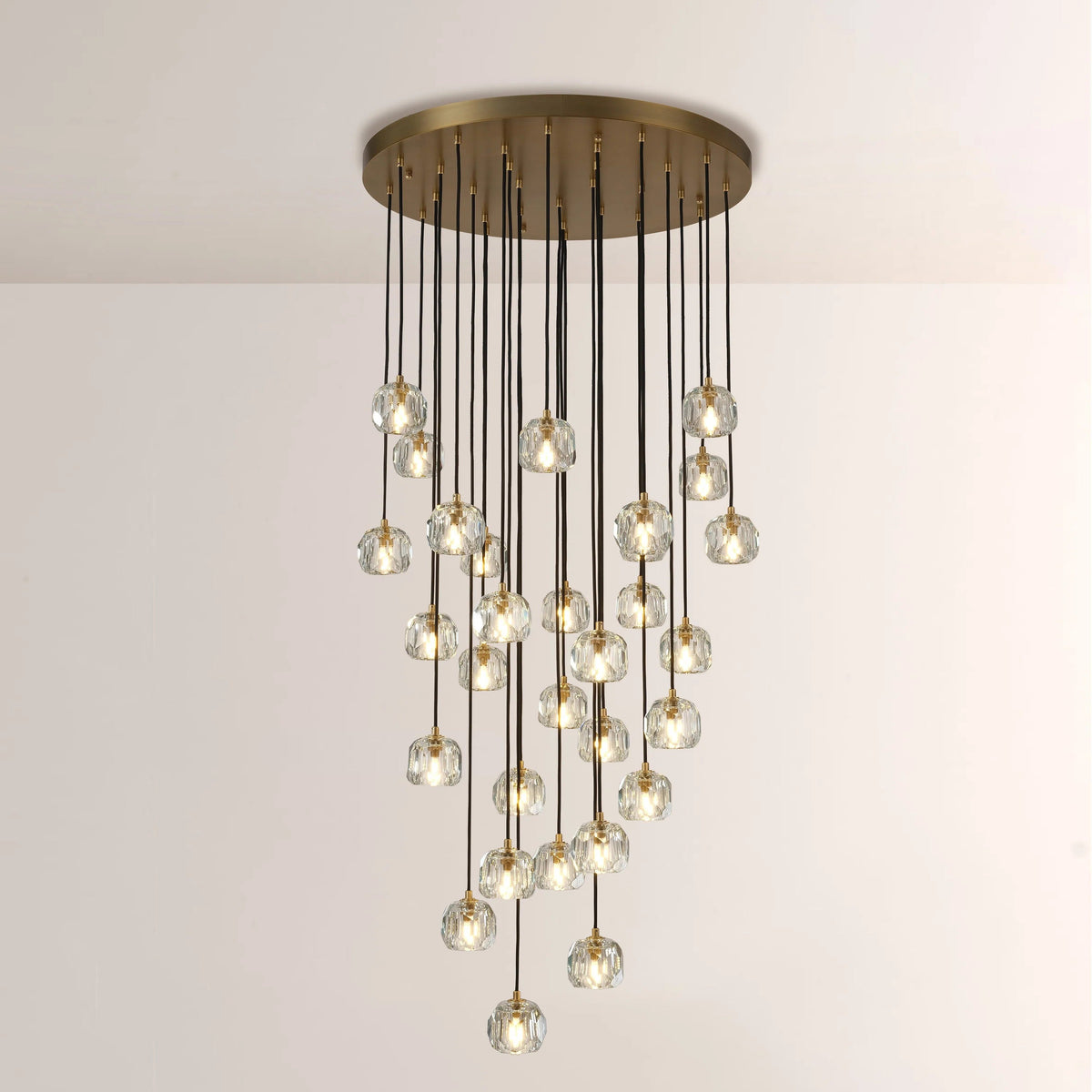 Lumerae 30 Inch Globe Crystal Cascading Chandelier