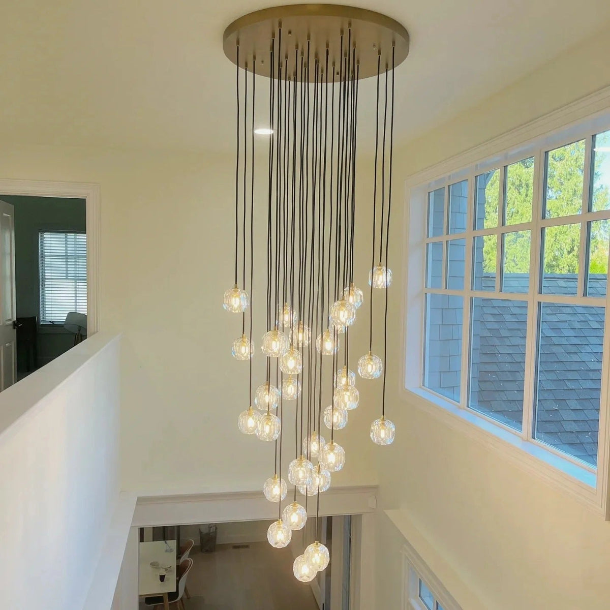 Lumerae 30 Inch Globe Crystal Cascading Chandelier