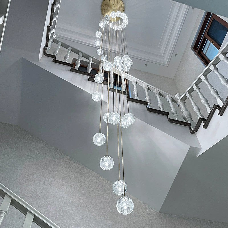Lumerae 30 Inch Globe Crystal Cascading Chandelier