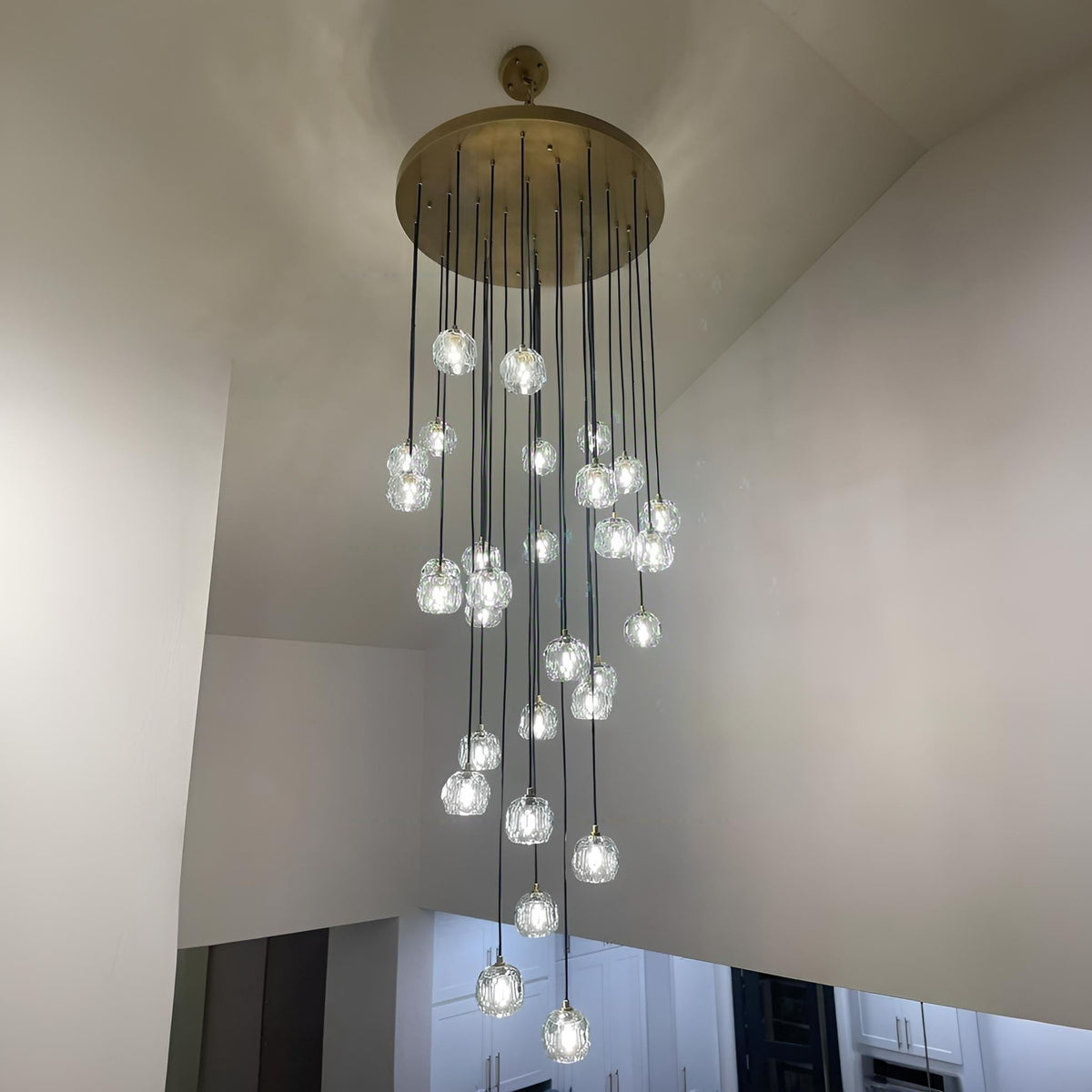 Lumerae 30 Inch Globe Crystal Cascading Chandelier