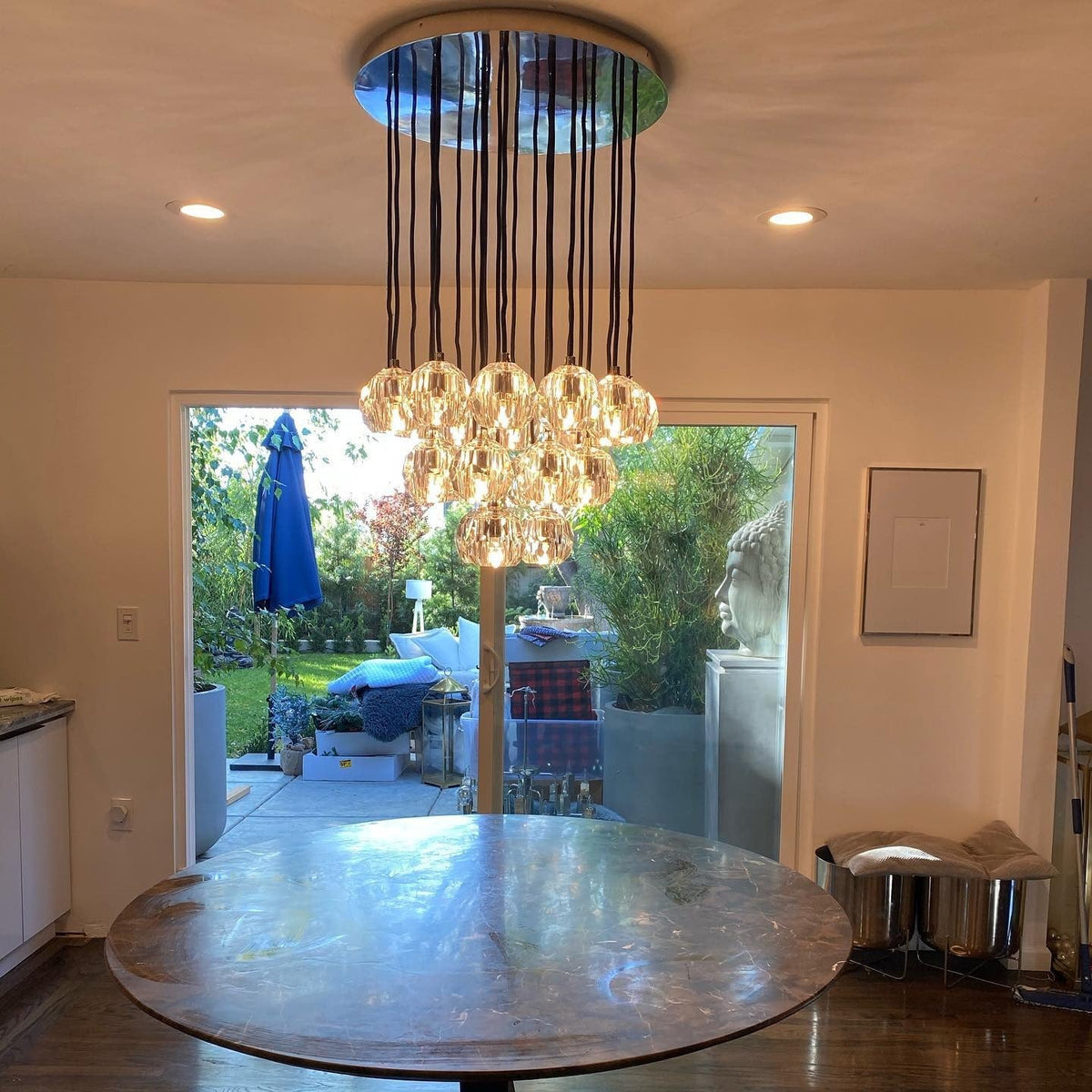 Lumerae 24 Inch Globe Crystal Cascading Chandelier