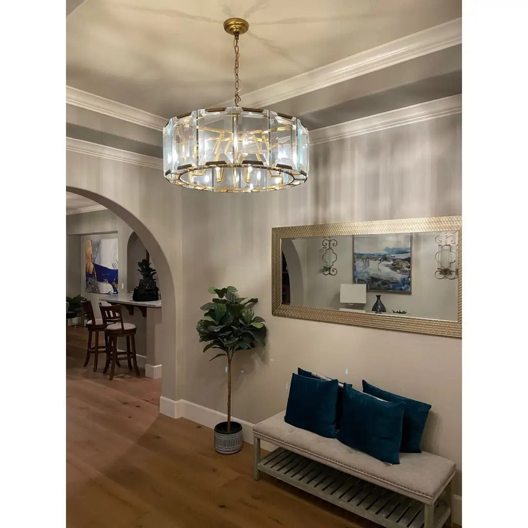 Norvain 31 Inch Crystal Round Chandelier