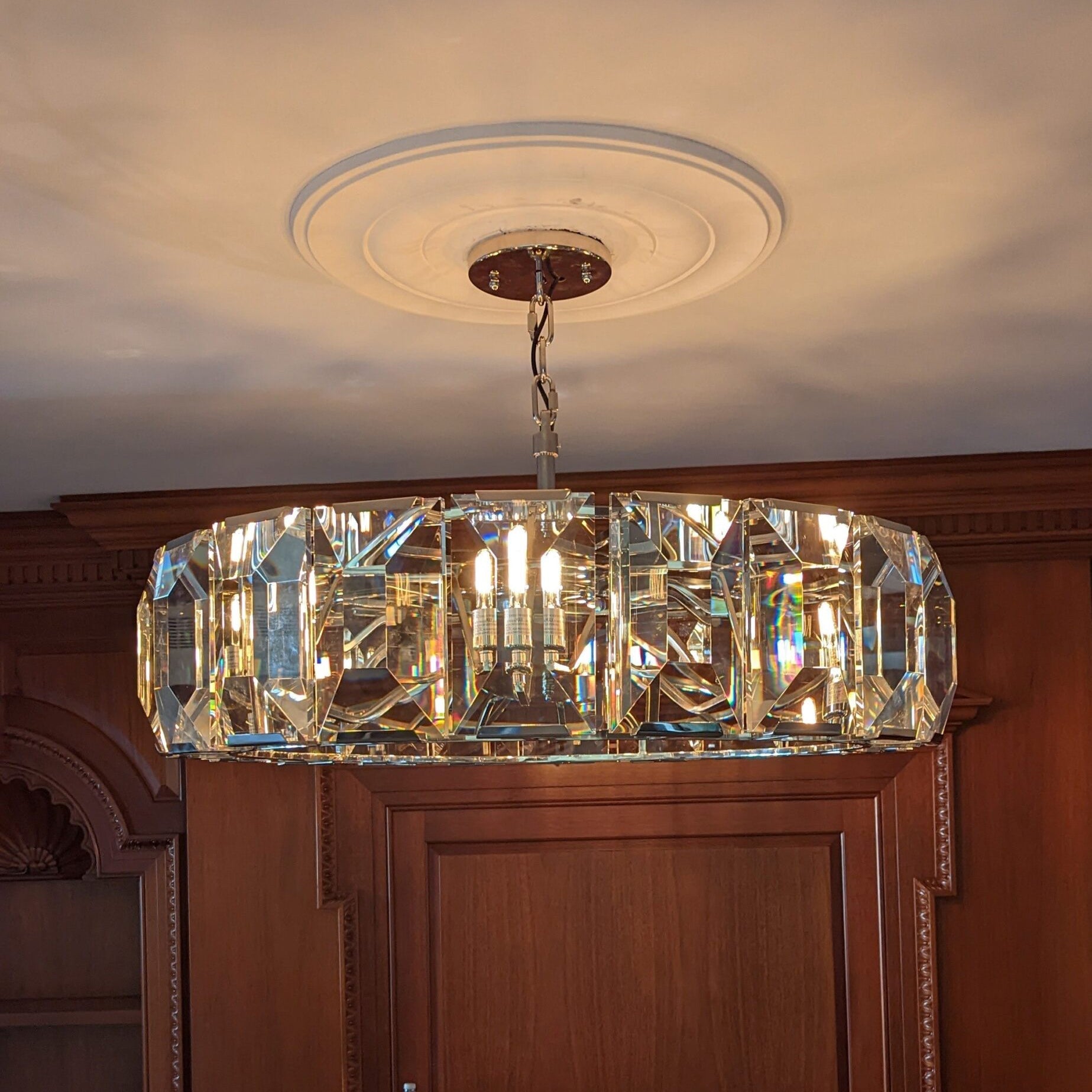 Norvain 43 Inch Crystal Round Chandelier