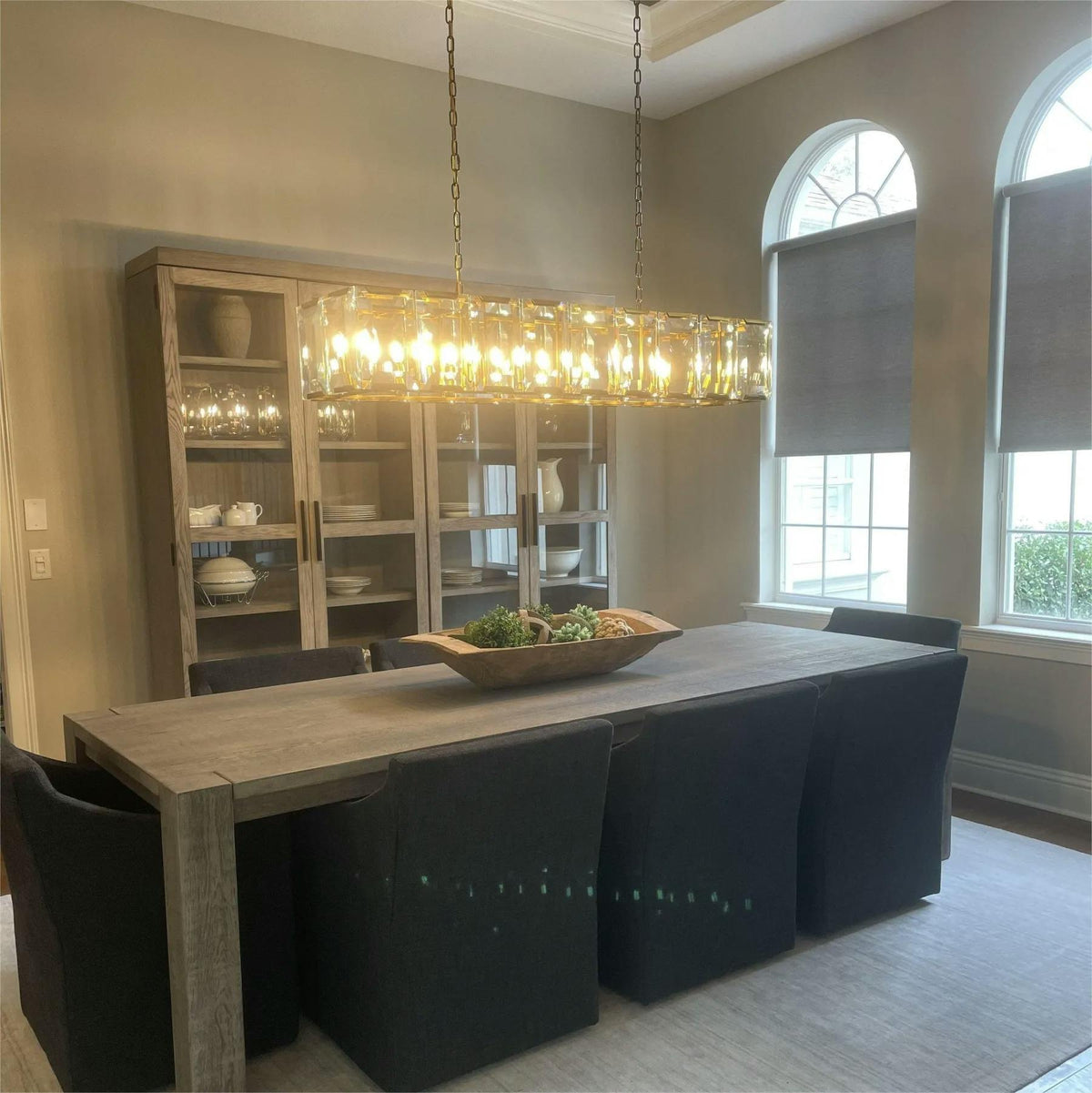 Norvain 60 Inch Crystal Rectangular Chandelier